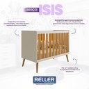 Ver imagem 3 de Kit Gêmeos Berço Americano Isis Areia/savana com Colchões Supreme - Reller Móveis