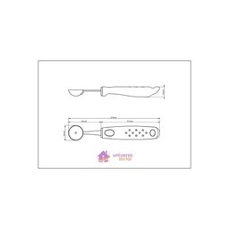 Boleador Tramontina Utilitá Aço Inox Cabo Branco 2,9cm Tramontina - 2