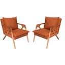 Ver imagem 1 de Kit 2 Poltronas decorativa Monalisa Luxo Dora Bela 0126 Ferrugem