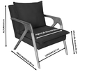 Ver imagem 3 de Kit 2 Poltronas decorativa Monalisa Luxo Dora Bela 0126 Ferrugem