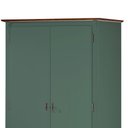 Ver imagem 3 de Guarda Roupa Solteiro 2 Portas 1 Gaveta 60406 Linz Móveis - Verde Musgo/Imbuia