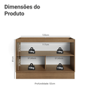 Ver imagem 4 de Balcão Gabinete de Pia 120 cm (sem Tampo) Rustic/Crema Vik Madesa