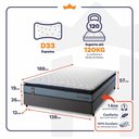 Ver imagem 2 de Conjunto Cama Box Espuma Chicago Cinza Casal 138x188x57