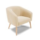 Ver imagem 4 de Kit 01 Namoradeira 02 Lugares e 02 Poltronas Stella Suede Pés Palito Natural - D’Rossi - Bege