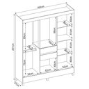 Ver imagem 3 de Guarda Roupa Casal 8 Portas 2 Com Espelho Elite 2 Gavetas Monique D02 Amendola Touch - Mpozenato