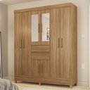Ver imagem 2 de Guarda Roupa Casal 8 Portas 2 Com Espelho Elite 2 Gavetas Monique D02 Amendola Touch - Mpozenato