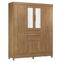 Ver imagem 1 de Guarda Roupa Casal 8 Portas 2 Com Espelho Elite 2 Gavetas Monique D02 Amendola Touch - Mpozenato