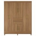 Ver imagem 4 de Guarda Roupa Casal 8 Portas 2 Com Espelho Elite 2 Gavetas Monique D02 Amendola Touch - Mpozenato
