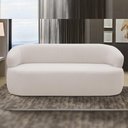 Ver imagem 6 de Sofá 2 Lugares Orgânico Sala de Estar Living 140cm Carmen F04 Bouclê Cru - Lyam Decor