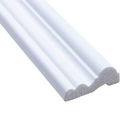 Kit com 15 Barras Rodameio de Poliestireno 4,5CMX17MM Liso 36m Branco Riplain