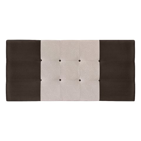 Cabeceira Casal Queen Jbe Moveis Nina 164cm Marrom/Bege Para Cama Box 158cm Decoração Quarto
