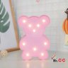 Kit 2 Luminária Led Abajur Urso Decoração Festa Infantil - 8