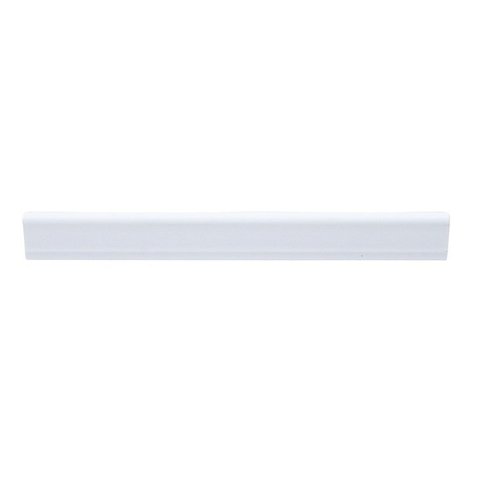 Kit com 5 Barras Rodameio de Poliestireno 3,7CMX15MM Liso 12m Branco Riplain
