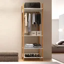 Ver imagem 1 de Estante Closet com Cabideiro 73,6cm Off White/freijó Tw402