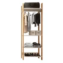 Ver imagem 3 de Estante Closet com Cabideiro 73,6cm Off White/freijó Tw402