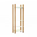 Ver imagem 2 de Estante Closet com Cabideiro 73,6cm Off White/freijó Tw402