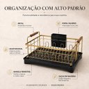 Ver imagem 7 de Escorredor de Louças Dourado Escovado Aço Inox 304 Goldenx