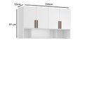 Ver imagem 2 de Armário Aéreo Modulado para Quarto 4 Portas 150cm 100% MDF Trend Altezza