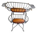 Ver imagem 2 de Fruteira 2 Andares Oval Grande:preto
