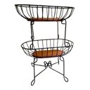 Ver imagem 3 de Fruteira 2 Andares Oval Grande:preto