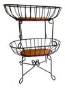Ver imagem 3 de Fruteira 2 Andares Oval Grande:preto