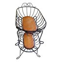 Ver imagem 1 de Fruteira 2 Andares Oval Grande:preto