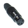 Conector Canon Femea Csr Q-102bk Preto Inteiro - 1