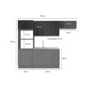 Ver imagem 3 de Cozinha Completa Ciela 4 Peças (2aéreo+1balcão+1paneleiro) C4p77 Canela/azul Profundo -