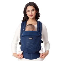 Momcozy Canguru Ergonom. Air Mesh Azul, Suporte Lombar P/ 3-24 Meses - 1