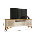 Ver imagem 2 de Rack / Bancada DAR Bélissimo Portas Com Acabamento em Rattan Porta Central com Pistão a Gás Modelo R