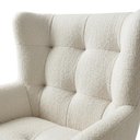 Ver mais imagens de Poltrona Decorativa Malta Base Madeira Boucle Tce 1010 Moll