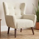 Ver imagem 2 de Poltrona Decorativa Malta Base Madeira Boucle Tce 1010 Moll