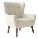Ver imagem 1 de Poltrona Decorativa Malta Base Madeira Boucle Tce 1010 Moll