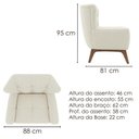 Ver imagem 3 de Poltrona Decorativa Malta Base Madeira Boucle Tce 1010 Moll