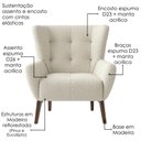 Ver imagem 5 de Poltrona Decorativa Malta Base Madeira Boucle Tce 1010 Moll