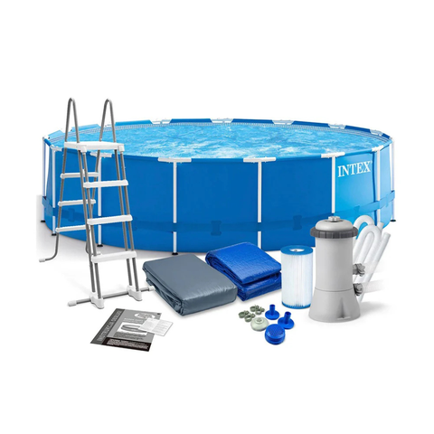 Piscina Circular de Armação de Metal Ultra 16.805 Litros com Bomba Filtro Intex