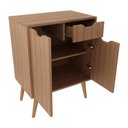 Ver imagem 4 de Gabinete Banheiro 60cm 2 Portas e 1 gaveta Retrô Multimóveis CR10118 Amêndoa