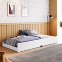 Ver imagem 1 de Cama Auxiliar Solteiro 188,6x93x23,5 cm Luna Branco