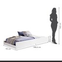 Ver imagem 3 de Cama Auxiliar Solteiro 188,6x93x23,5 cm Luna Branco