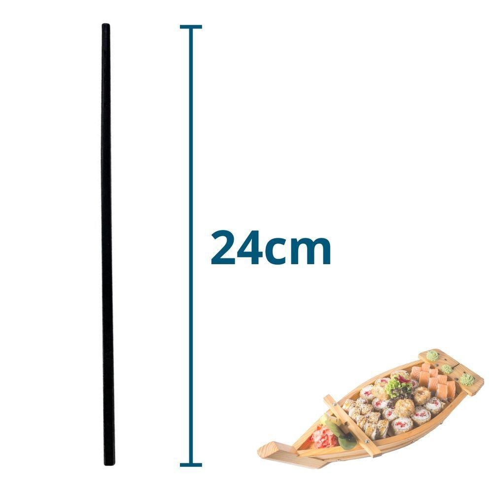 Hashi para Sushi Comida Japonesa com 5 Unidades Pauzinho Palitinho 24cm Reutilizavel - 4