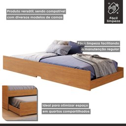 Cama Auxiliar Solteiro 188,6x93x23,5 Cm Luna - 3