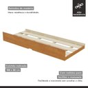 Ver imagem 6 de Cama Auxiliar Solteiro 188,6x93x23,5 cm Luna Marrom/Cinamomo