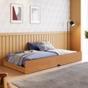 Ver imagem 1 de Cama Auxiliar Solteiro 188,6x93x23,5 cm Luna Marrom/Cinamomo
