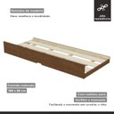 Ver imagem 6 de Cama Auxiliar Solteiro 188,6x93x23,5 cm Luna Marrom/Cacau