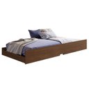 Ver imagem 2 de Cama Auxiliar Solteiro 188,6x93x23,5 cm Luna Marrom/Cacau