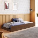 Ver imagem 1 de Cama Auxiliar Solteiro 188,6x93x23,5 cm Luna Marrom/Cacau