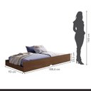 Ver imagem 4 de Cama Auxiliar Solteiro 188,6x93x23,5 cm Luna Marrom/Cacau