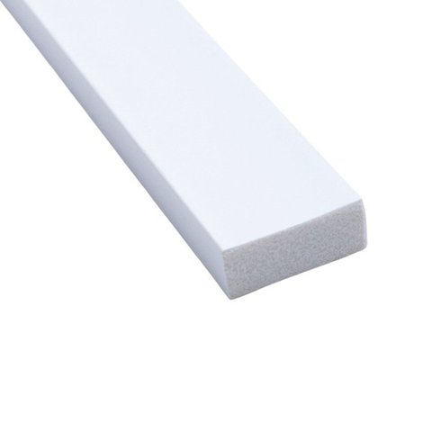 Kit com 15 Barras Rodameio de Poliestireno 3,0CMX12MM Liso 36m Branco Riplain