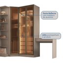 Ver imagem 6 de Guarda Roupa Modulado de Canto com LED e Escrivaninha MDF Duna