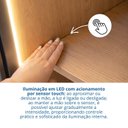 Ver mais imagens de Guarda Roupa Modulado de Canto com LED e Escrivaninha MDF Duna